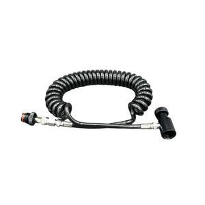 🛠️ Coiled Pneumatic Air Hose with Quick Connect Fittings Garage Shop Tool